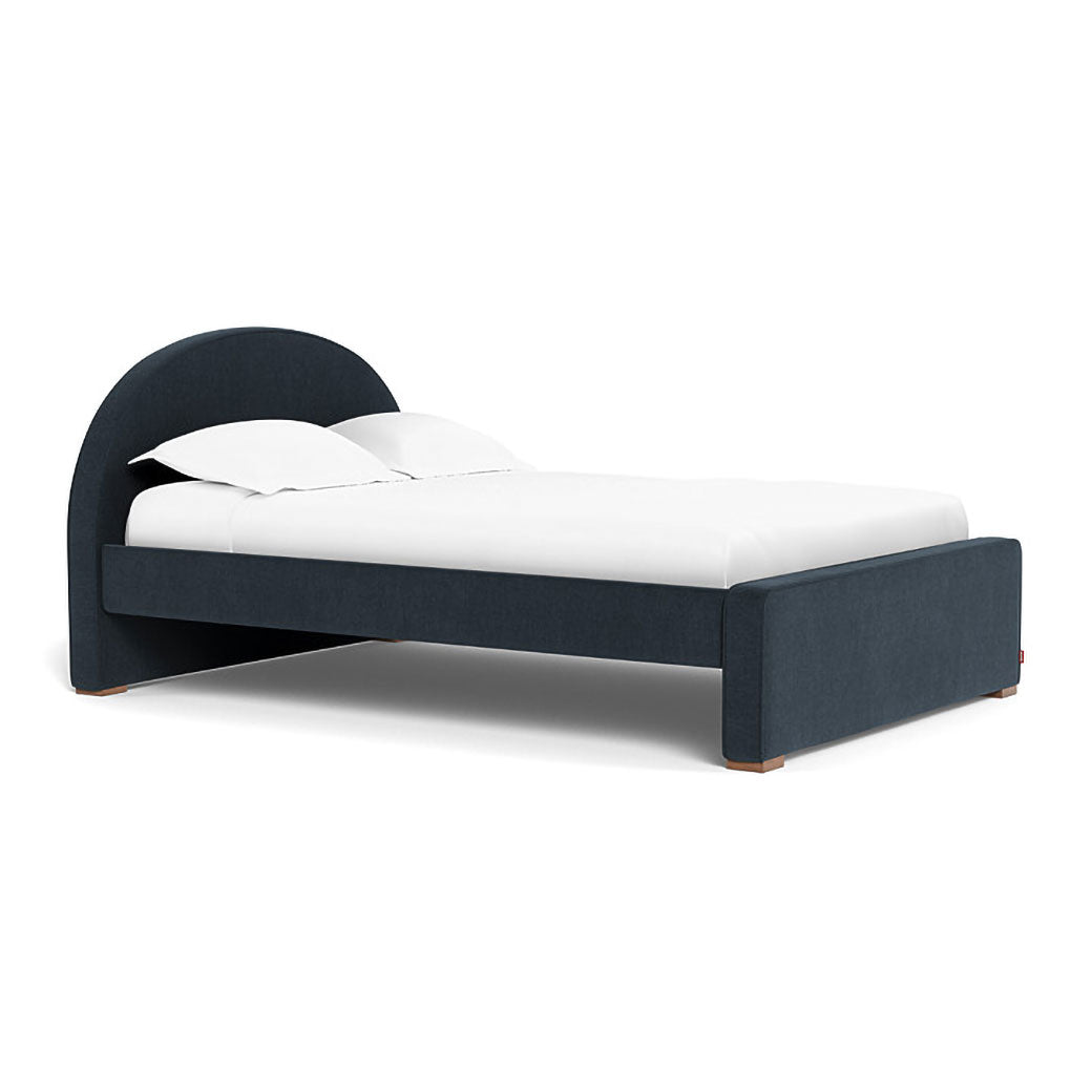 Full Monte Luna Bed in -- Color_Performance Heathered Deep Navy _ Full _ High Headboard + Low Footboard