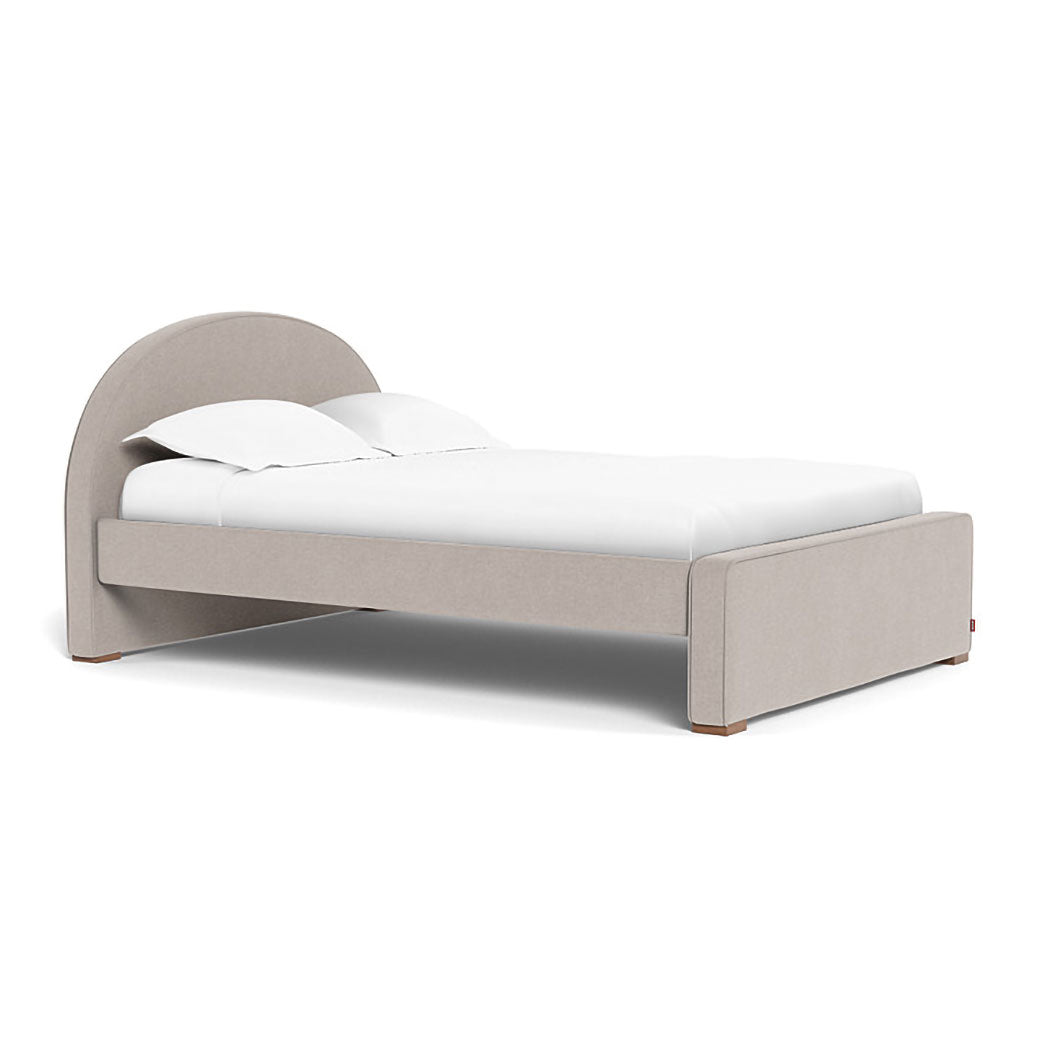 Full Monte Luna Bed in -- Color_Performance Heathered Sand _ Full _ High Headboard + Low Footboard