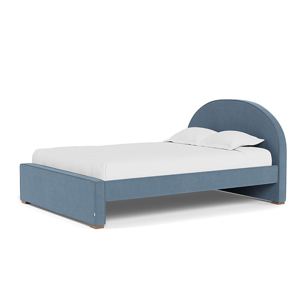 Right side view of Monte Luna Queen/King Bed no trundle in -- Color_Performance Heathered Denim Blue _ No