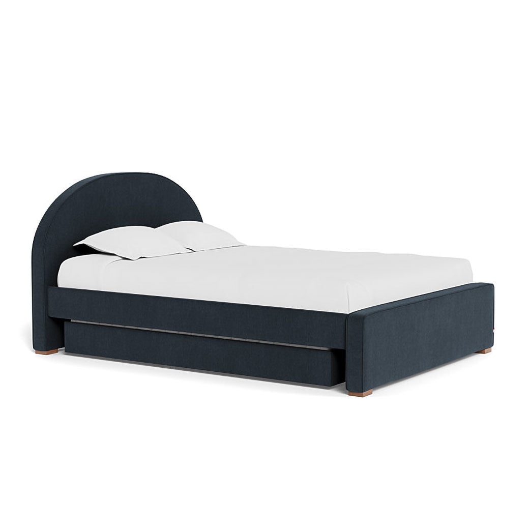 Monte Luna Queen/King Bed two trundles in -- Color_Performance Heathered Deep Navy _ 2 Trundle Beds
