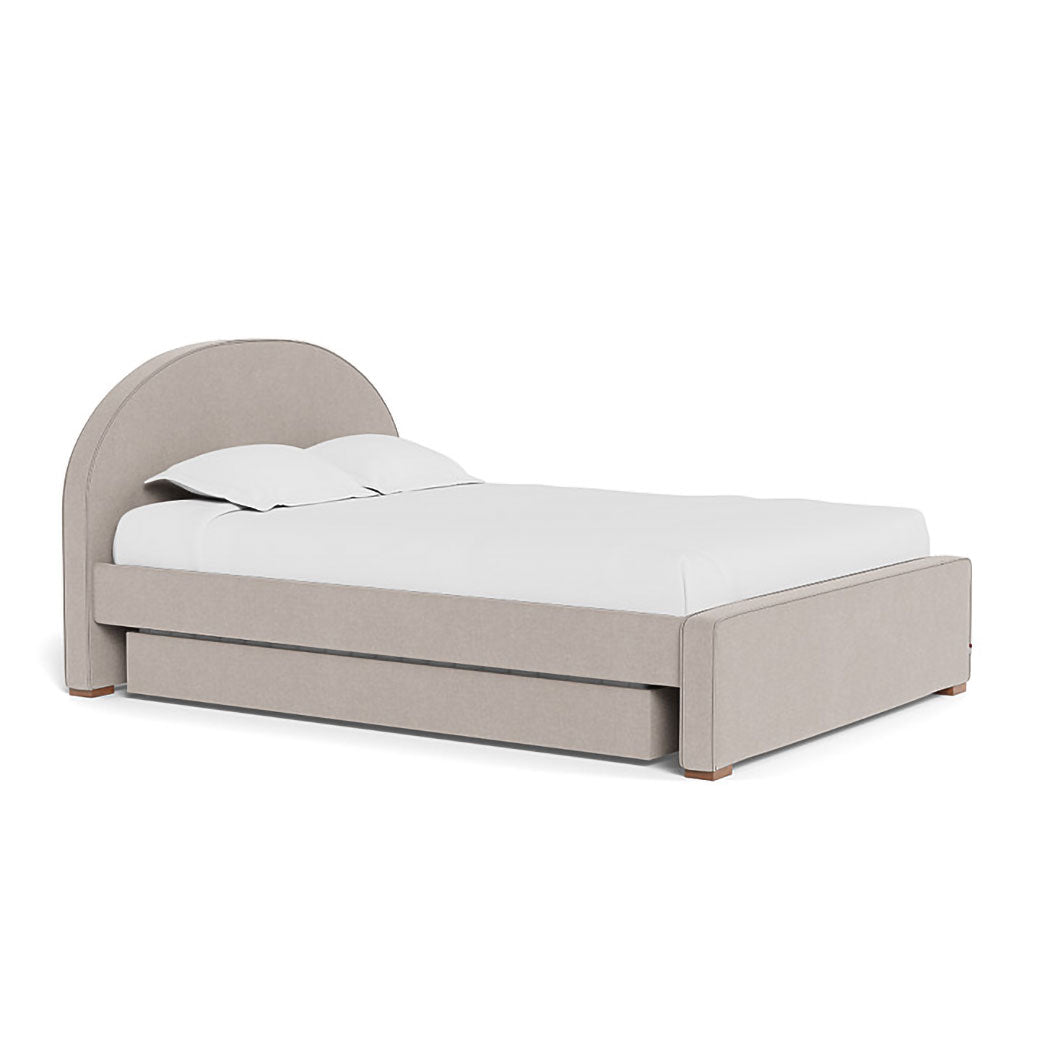 Monte Luna Queen/King Bed with one trundle in -- Color_Performance Heathered Sand _ 1 Trundle Bed