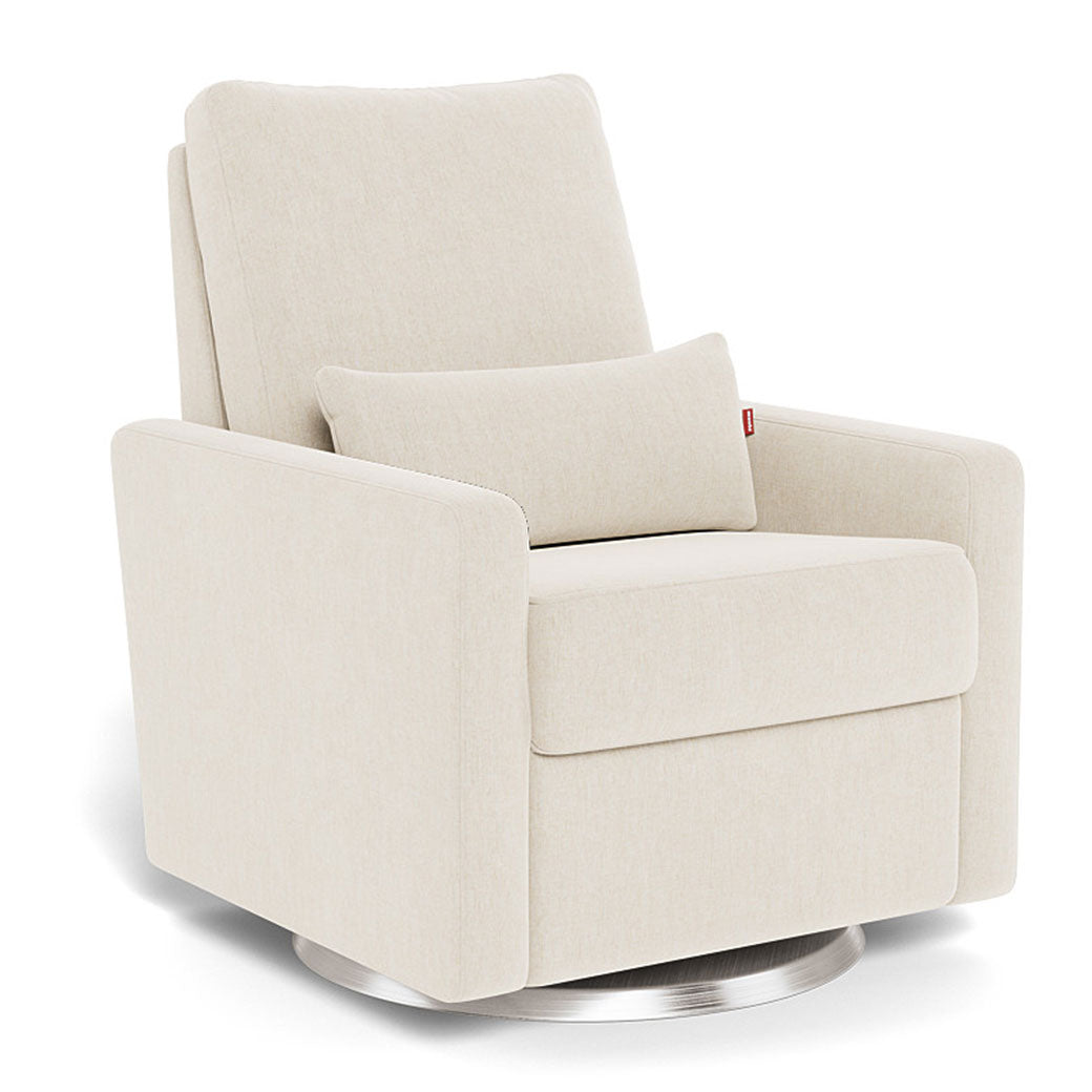 Monte Matera Glider Recliner in -- Color_Dune _ Stainless Steel Swivel