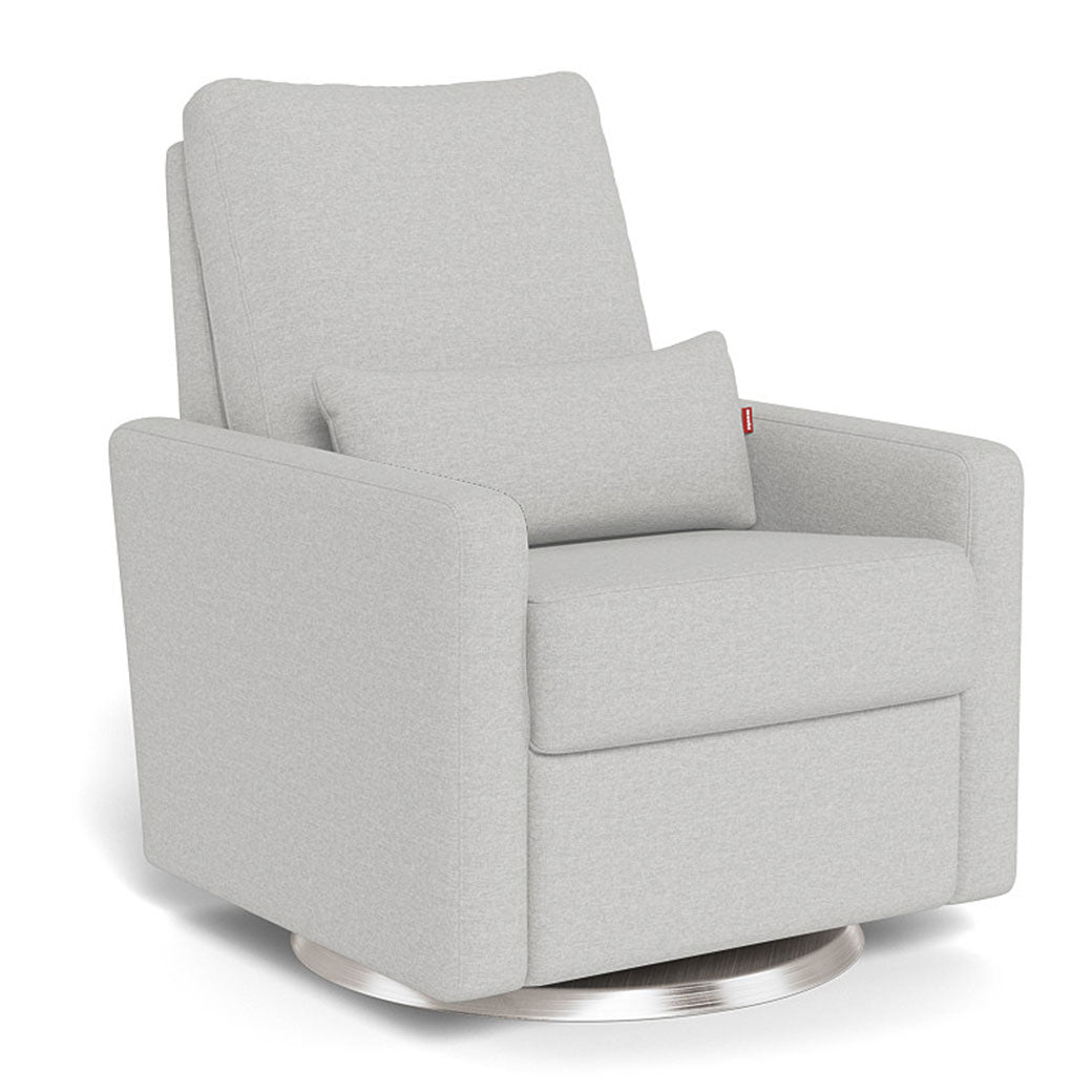 Monte Matera Glider Recliner in -- Color_Fog Grey _ Stainless Steel Swivel