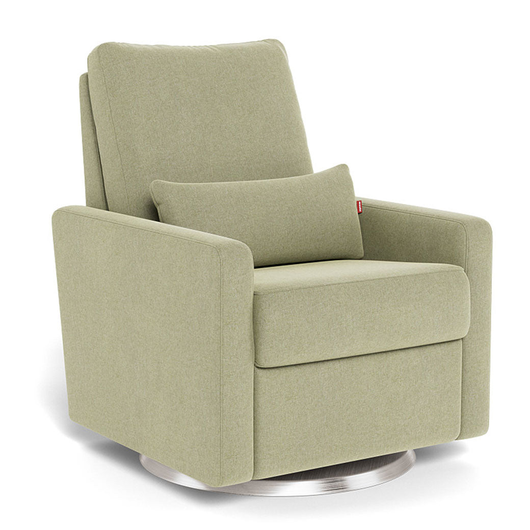 Monte Matera Glider Recliner in -- Color_Sage Green _ Stainless Steel Swivel