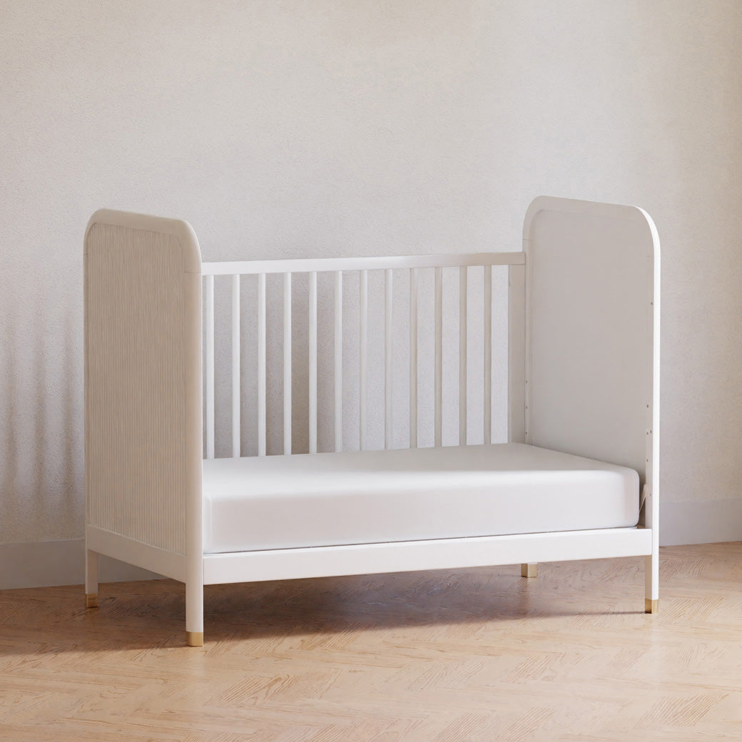 Namesake Brimsley 3-in-1 Convertible Crib as daybed in a white-wall room in -- Color_Warm White