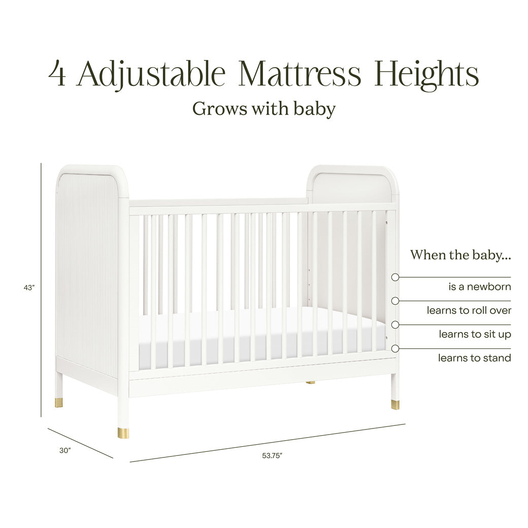 Adjustability of Namesake Brimsley 3-in-1 Convertible Crib in -- Color_Warm White