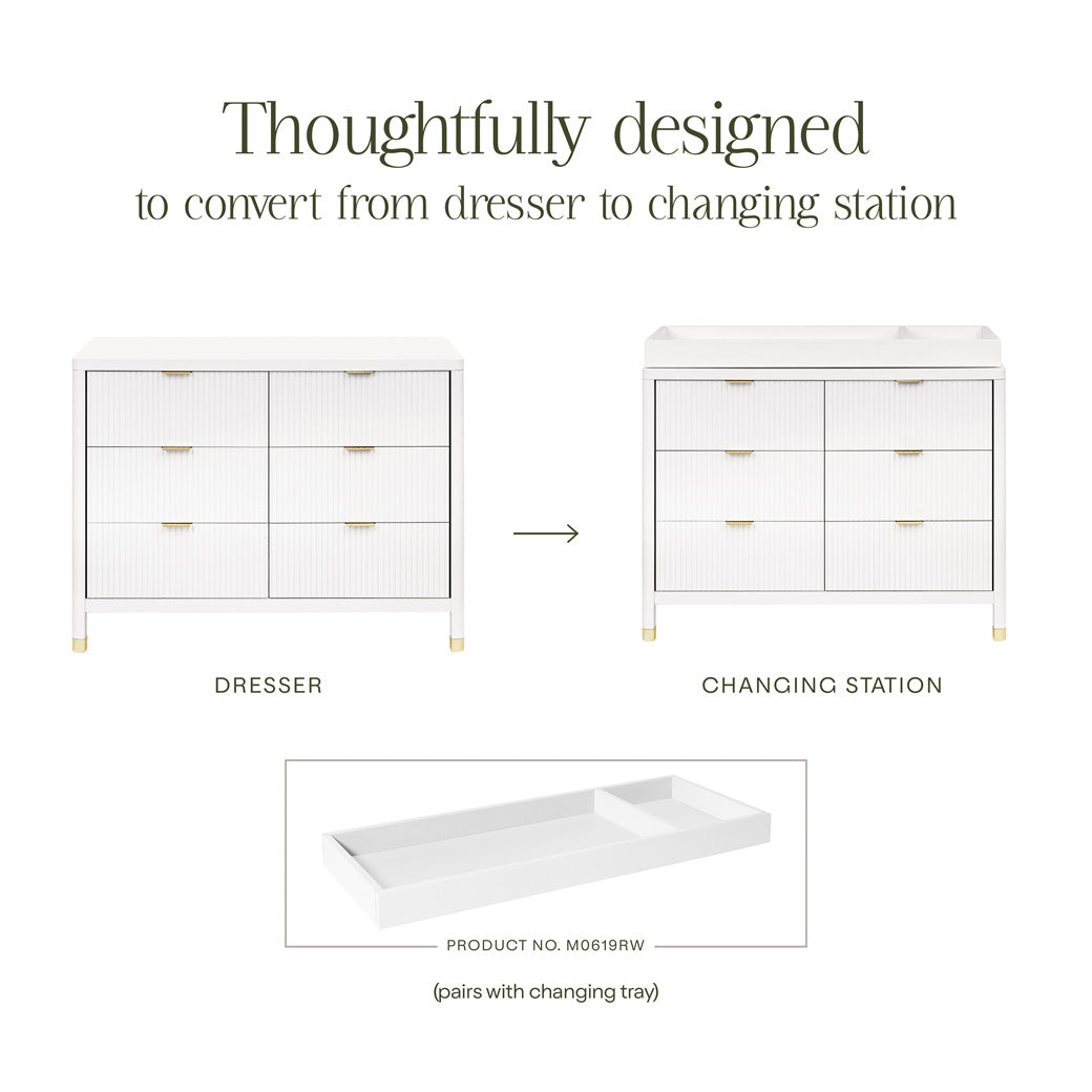Conversion of Namesake Brimsley 6-Drawer Dresser in -- Color_Warm White