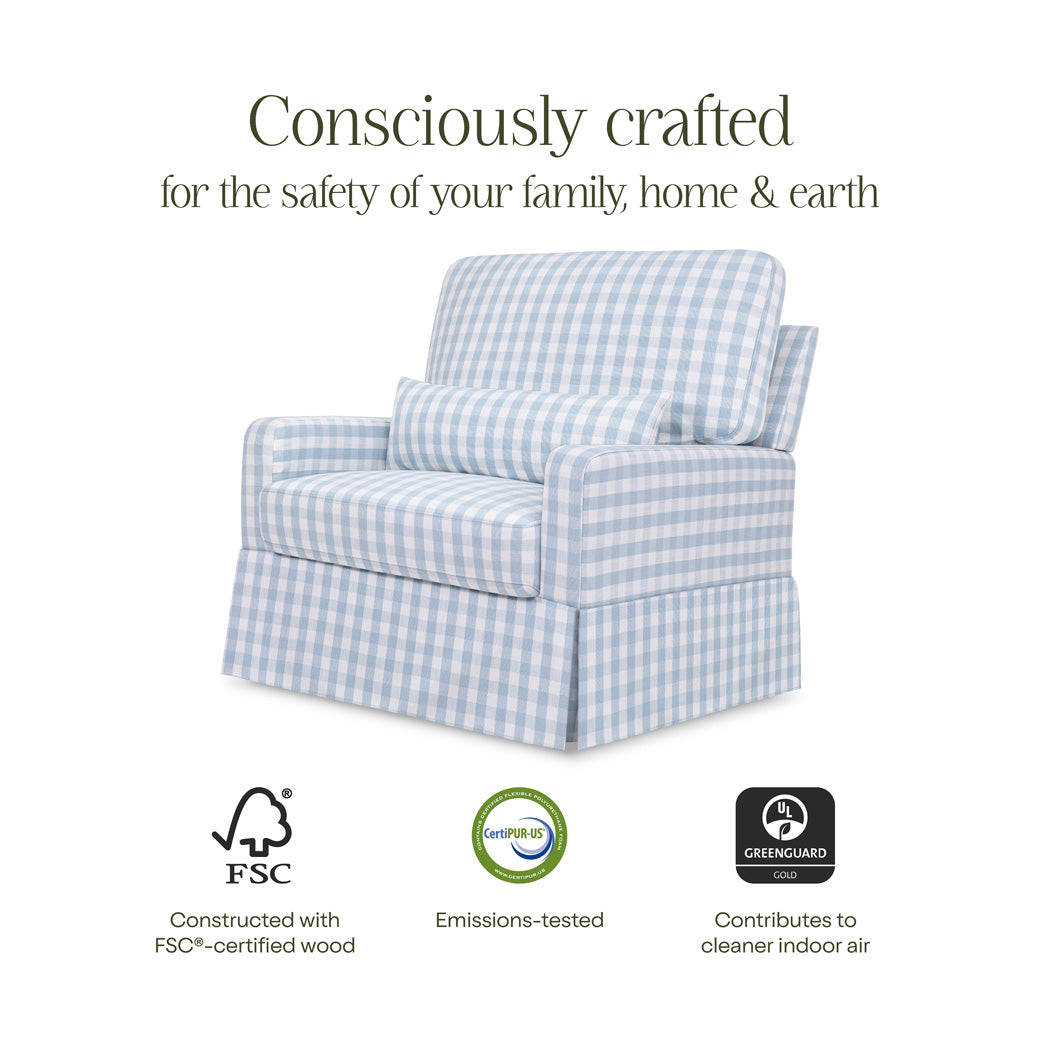 Crawford Pillowback Chair-And-A-Half Comfort Swivel Glider
