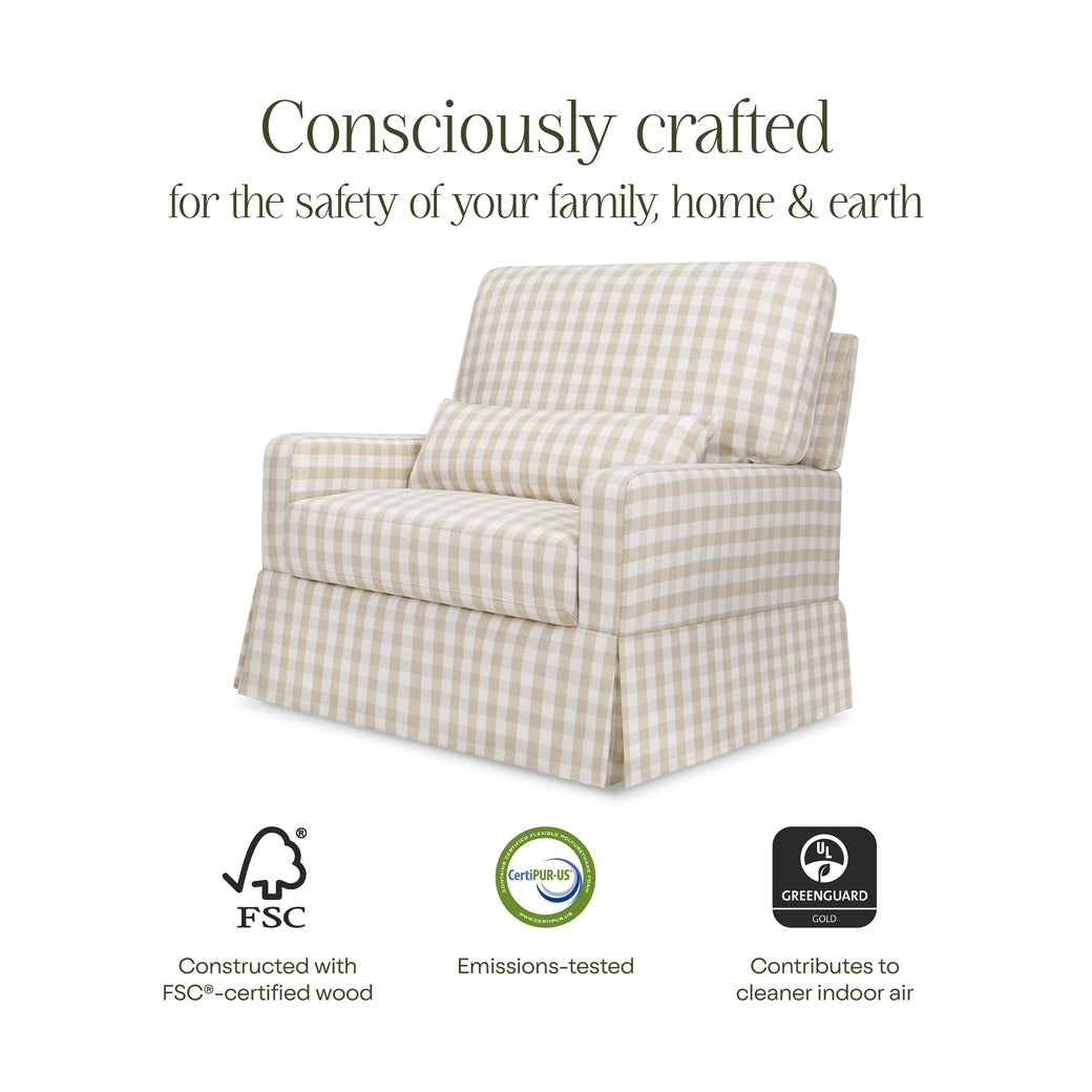 Crawford Pillowback Chair-And-A-Half Comfort Swivel Glider