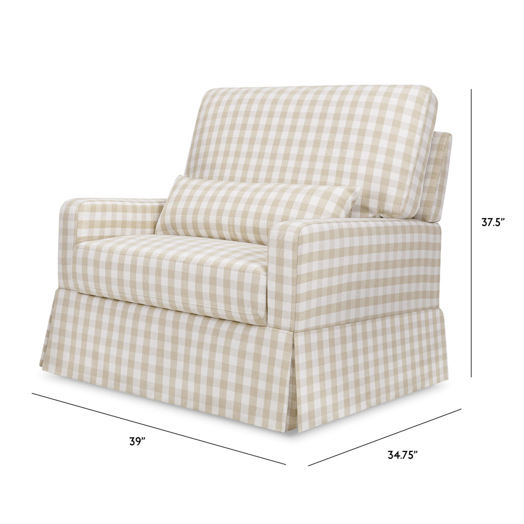 Crawford Pillowback Chair-And-A-Half Comfort Swivel Glider
