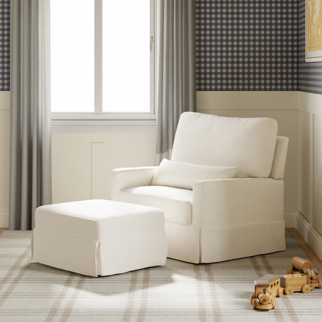 Crawford Pillowback Chair-And-A-Half Comfort Swivel Glider