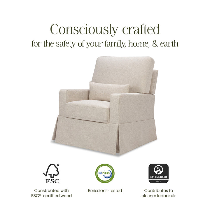 Crawford Pillowback Comfort Swivel Glider