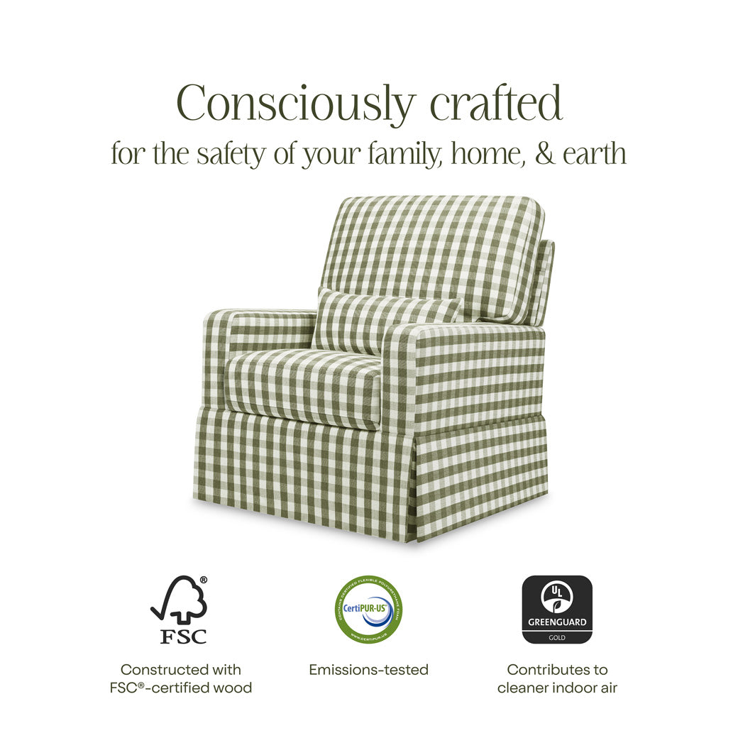 Crawford Pillowback Comfort Swivel Glider