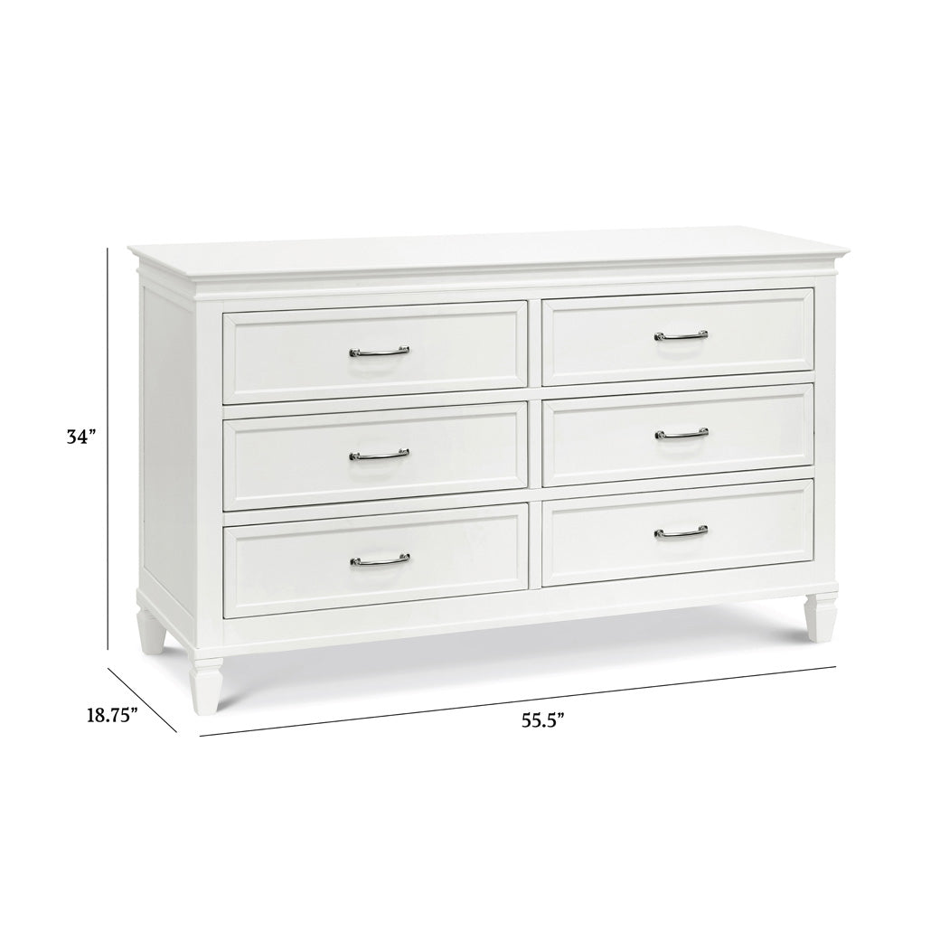 Darlington 6 Drawer Dresser In Warm White
