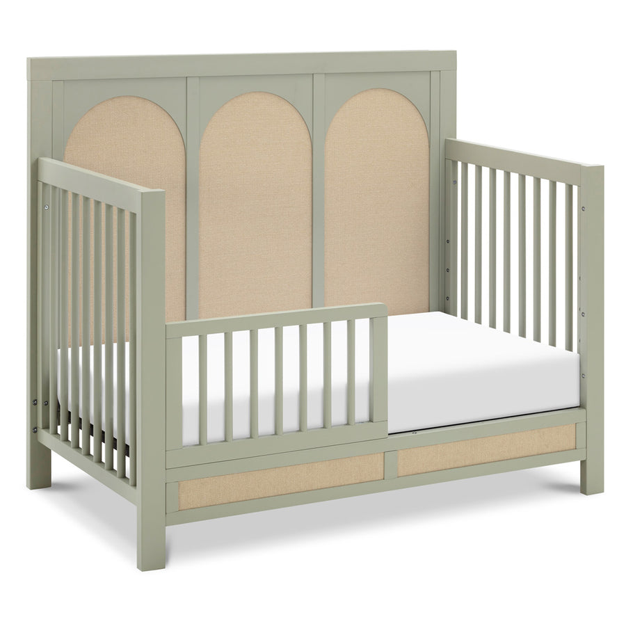 Eloise 4-in-1 Convertible Crib in Honey & Performance Sand Eco-Weave