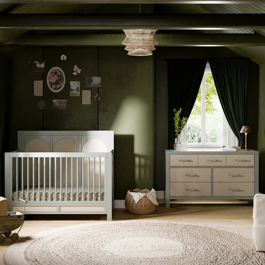 slim fit dress slacks Weston Maple Wood 6-Drawer Nursery Dresser with Changing Topper main image 0