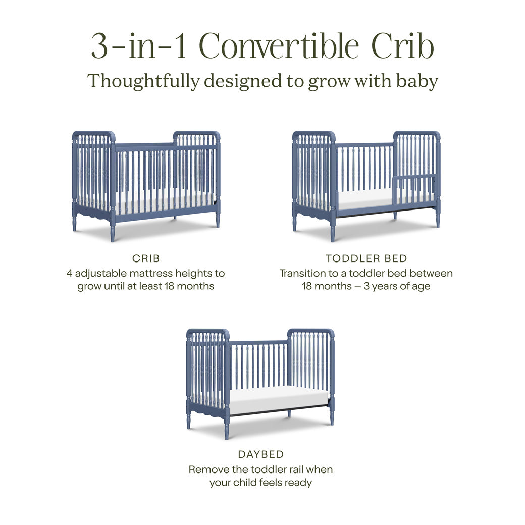 Liberty 3-in-1 Convertible Spindle Crib + Toddler Bed Conversion Kit