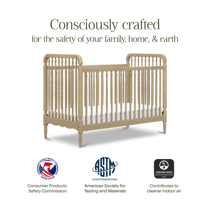 Liberty 3-in-1 Convertible Spindle Crib + Toddler Bed Conversion Kit