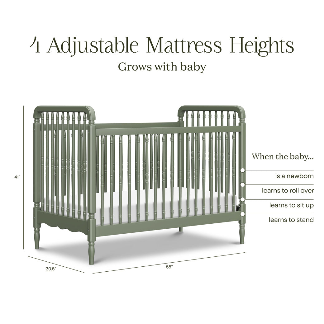 Liberty 3-in-1 Convertible Spindle Crib + Toddler Bed Conversion Kit