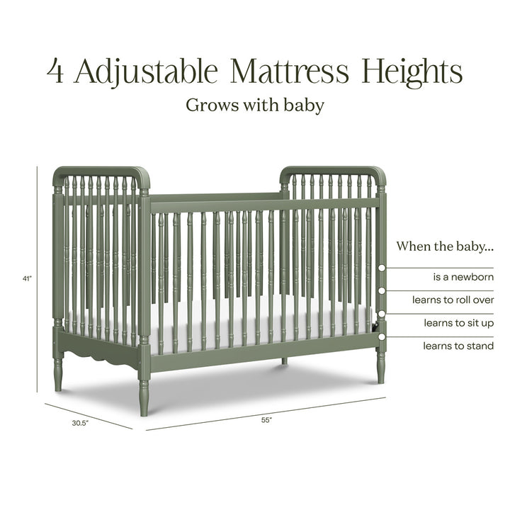 Liberty 3-in-1 Convertible Spindle Crib + Toddler Bed Conversion Kit