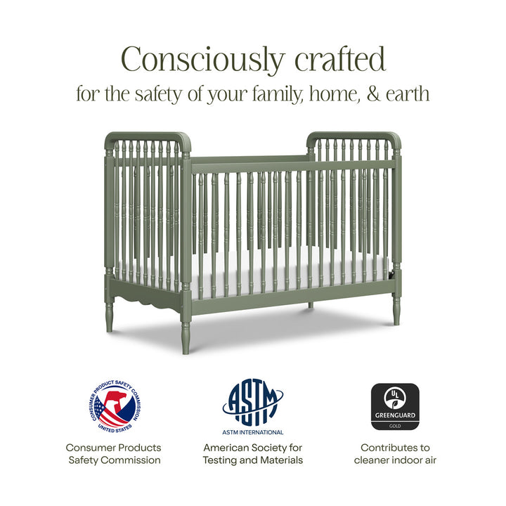 Liberty 3-in-1 Convertible Spindle Crib + Toddler Bed Conversion Kit