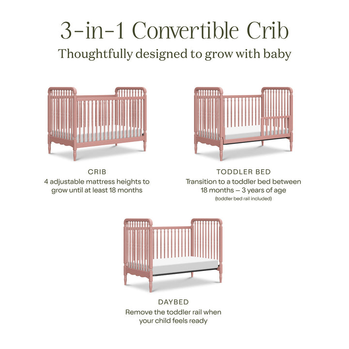Liberty 3-in-1 Convertible Spindle Crib + Toddler Bed Conversion Kit
