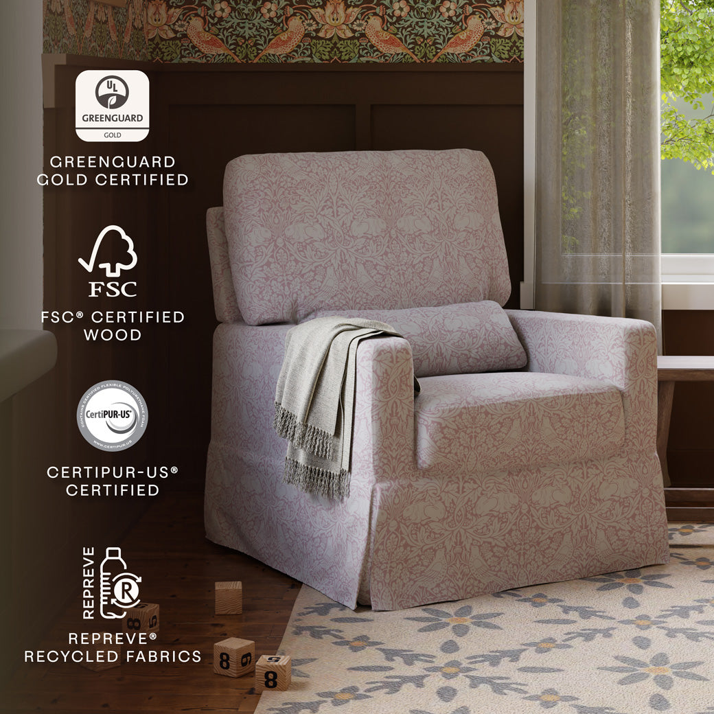 Crawford Pillowback Comfort Swivel Glider