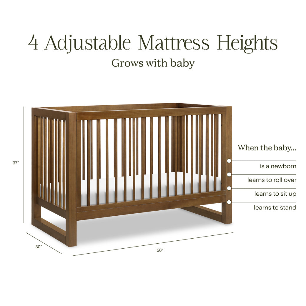 Nantucket 3-in-1 Convertible Crib With Toddler Bed Conversion Kit