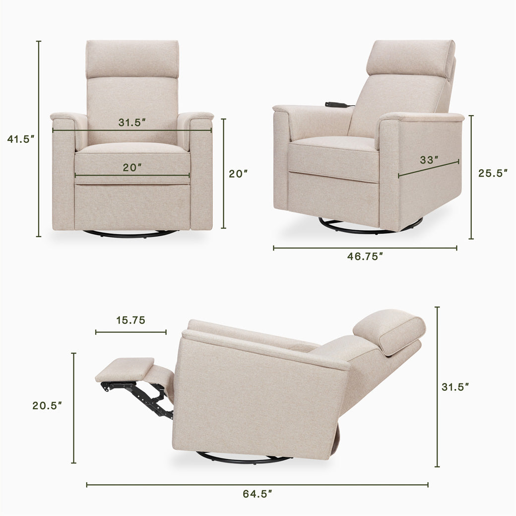 Willa Deluxe Power Recliner & Swivel Glider with Heat and Massage