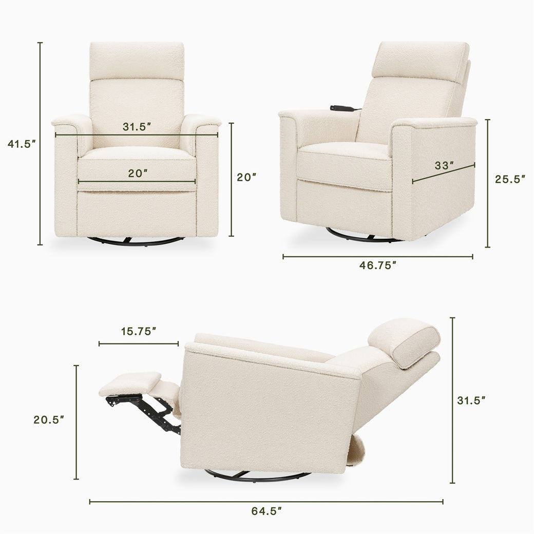 Willa Deluxe Power Recliner & Swivel Glider with Heat and Massage