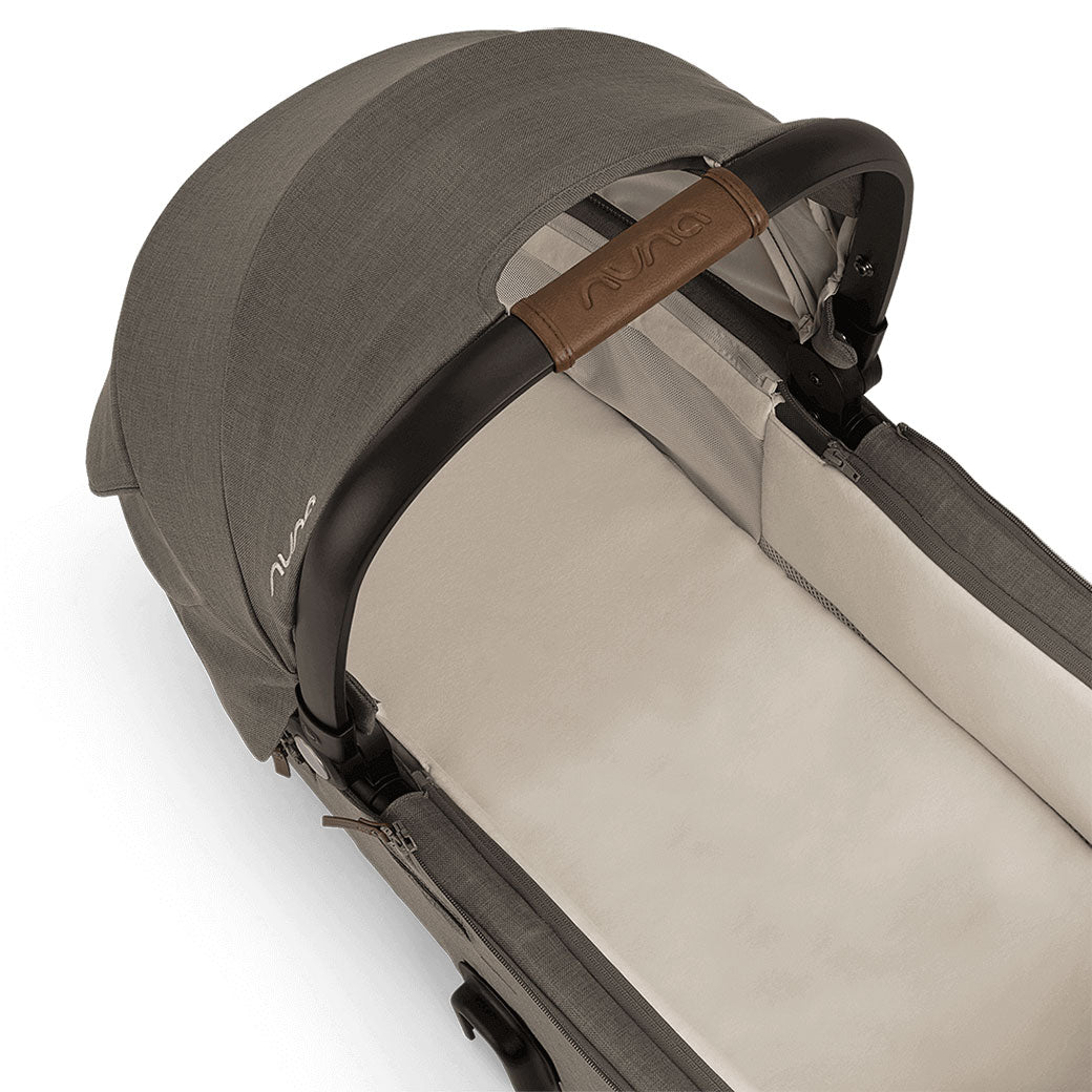 Closer view of the Nuna DEMI Next Bassinet + Stand in -- Color_Granite