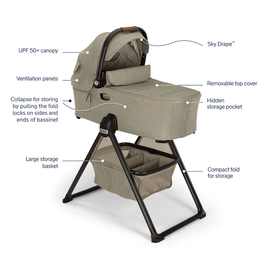 nuna mixx next stroller bassinet Nuna DEMI Next Bassinet + Stand