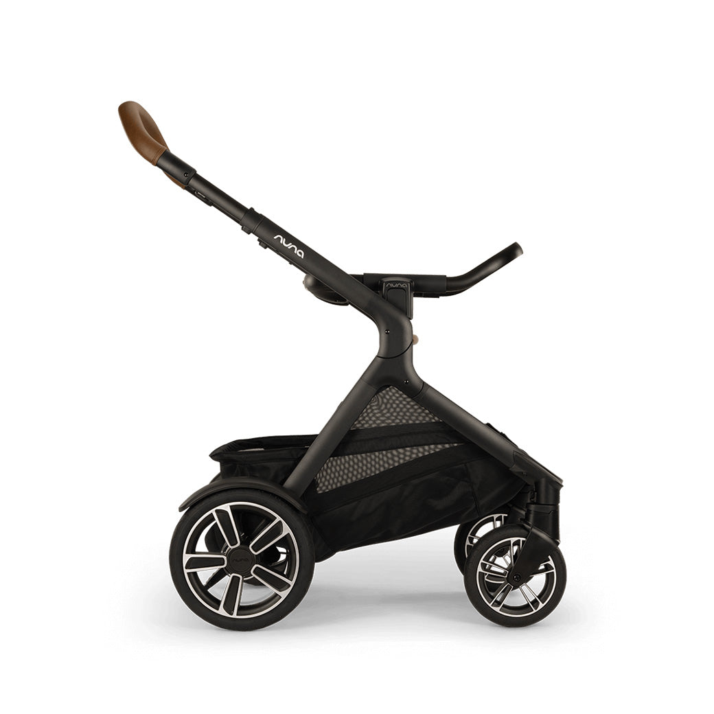 Side view of Nuna DEMI Next Stroller chassis in -- Color_Caviar