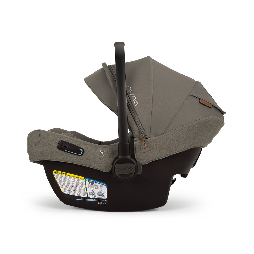 Side view of Nuna PIPA Aire RX Infant Car Seat + PIPA RELX Base without base in -- Color_Granite