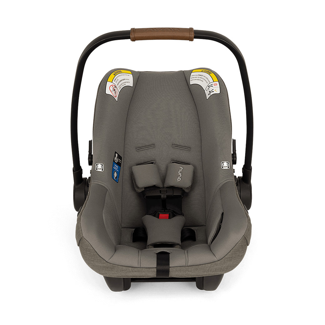 Front view of Nuna PIPA Aire RX Infant Car Seat + PIPA RELX Base without base and canopy  in -- Color_Granite