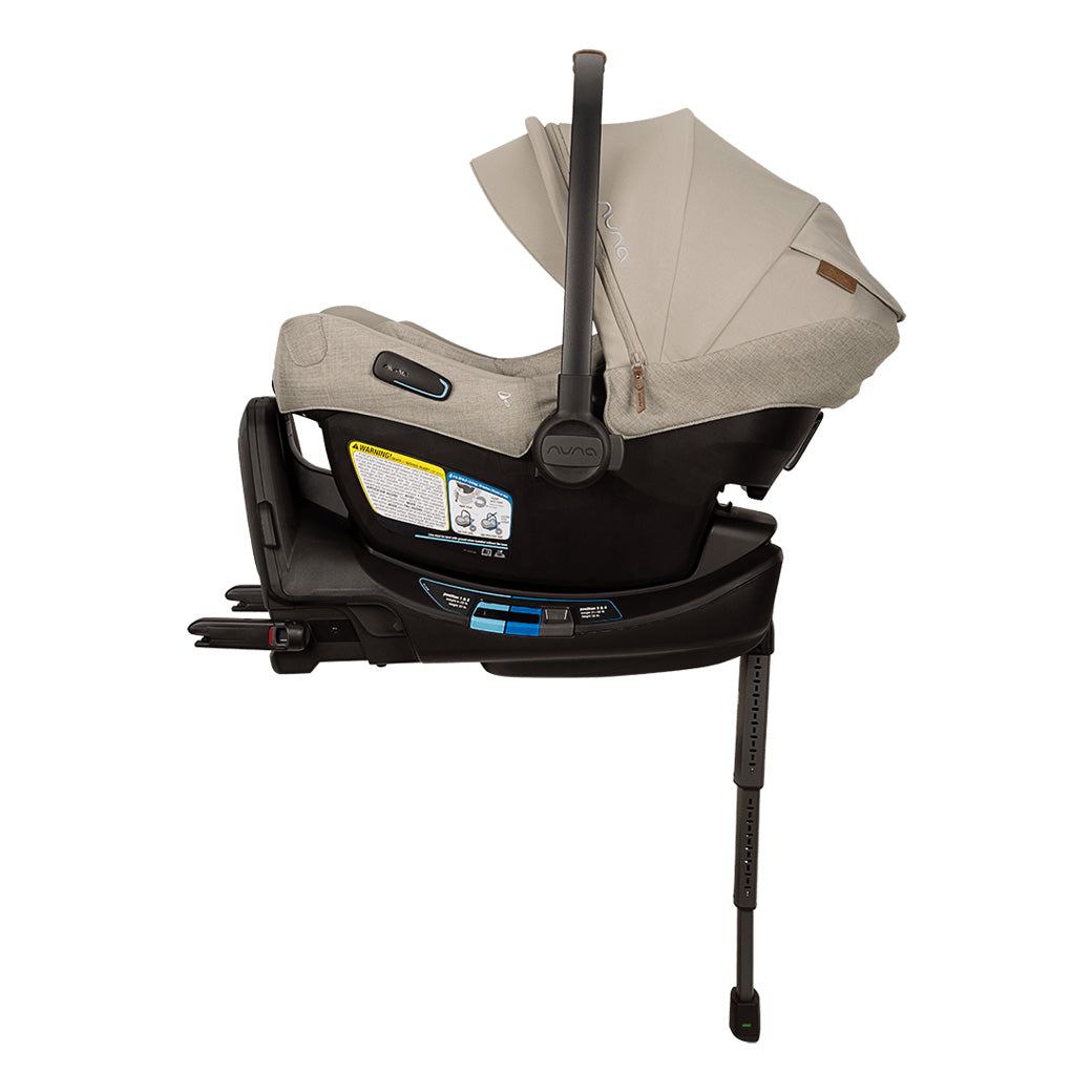 Side view of Nuna PIPA Aire RX Infant Car Seat + PIPA RELX Base in -- Color_Hazelwood