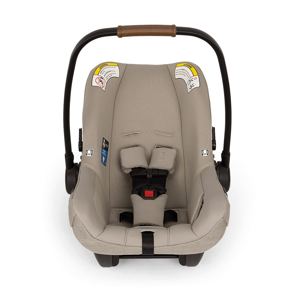 Front view of Nuna PIPA Aire RX Infant Car Seat + PIPA RELX Base without the base and canopy  in -- Color_Hazelwood
