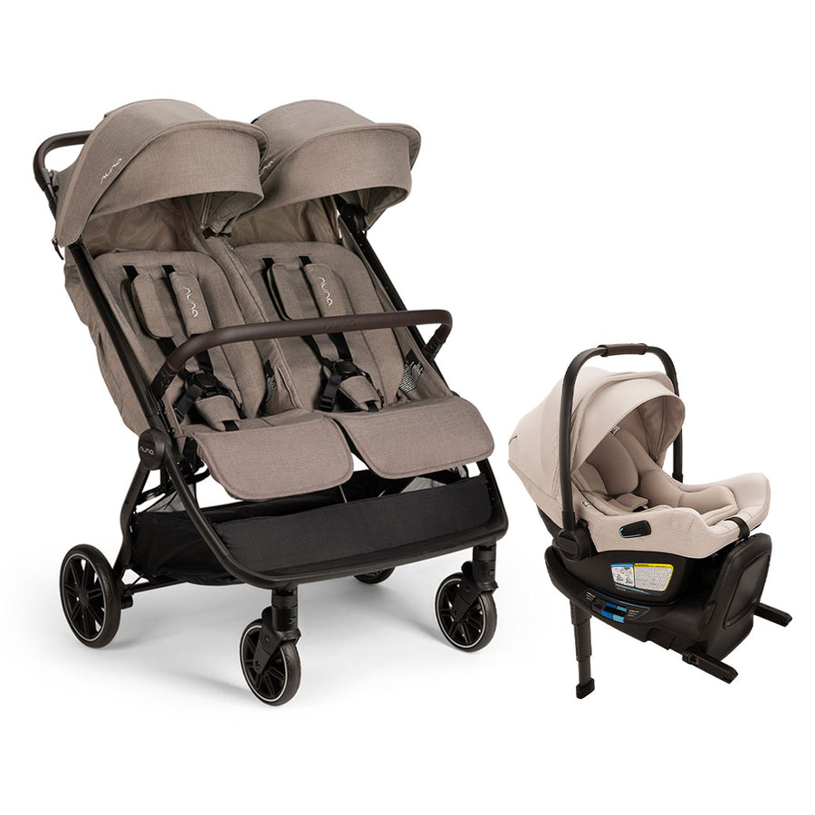 nuna pipa double stroller Nuna TRVL Dubl + PIPA Series Travel System