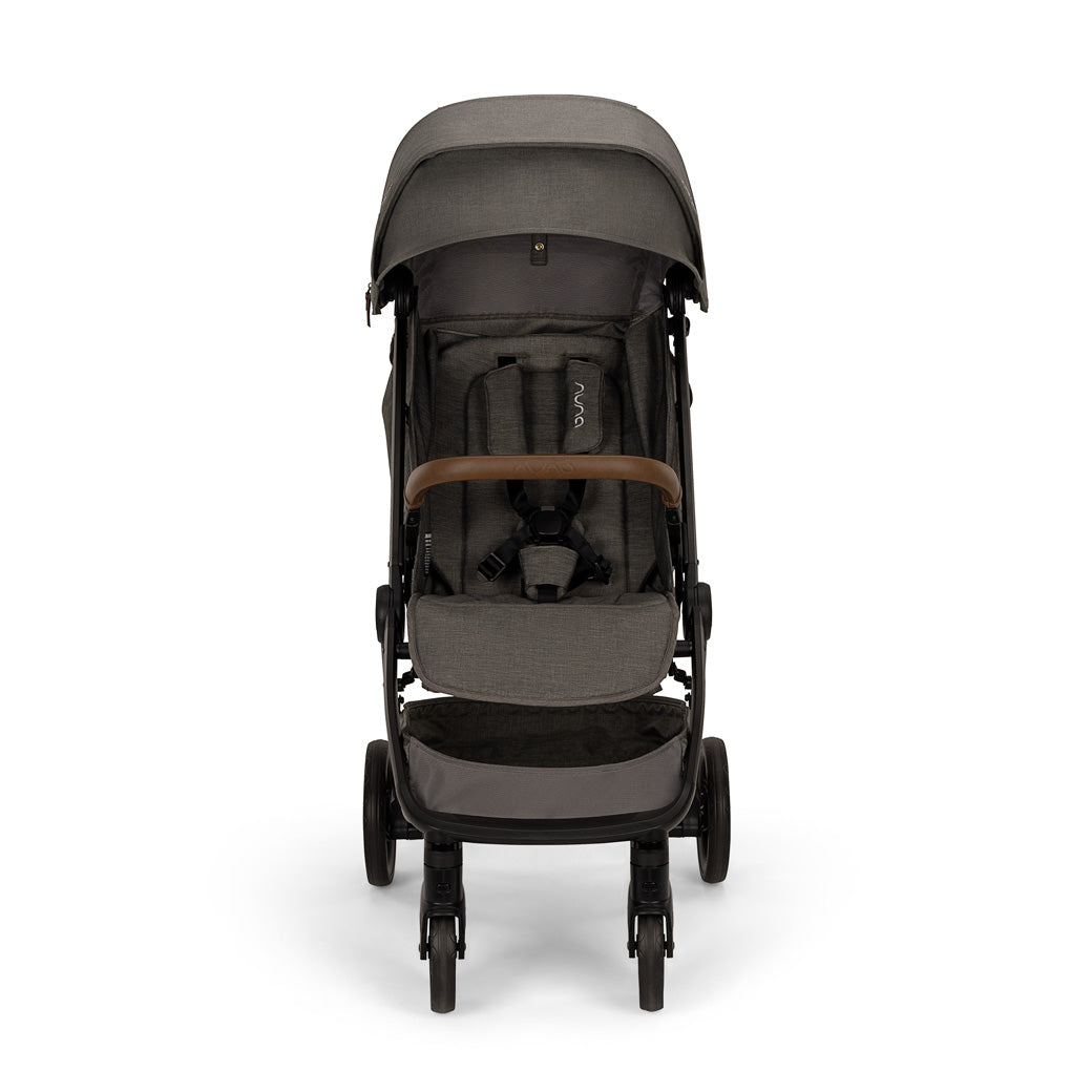 Stroller front view of the Nuna TRVL lx Stroller + PIPA Urbn Travel System in -- Color_Granite