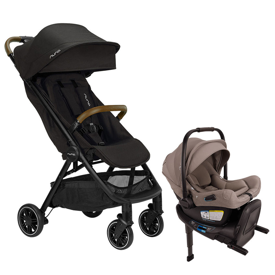 nuna pipa rx and trvl stroller Nuna TRVL + Pipa Aire RX Travel System Caviar/Cedar