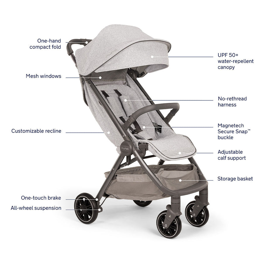 nuna trvl stroller newborn Nuna TRVL Stroller + Carry Bag