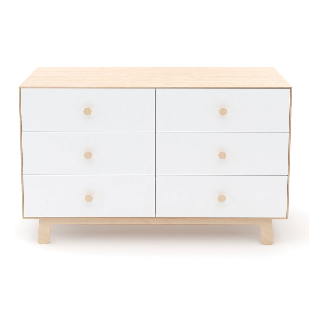 Oeuf 6 Drawer Dresser in -- Color_Birch with Sparrow Base