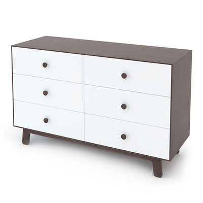 Oeuf 6 Drawer Dresser in -- Color_Walnut with Sparrow Base