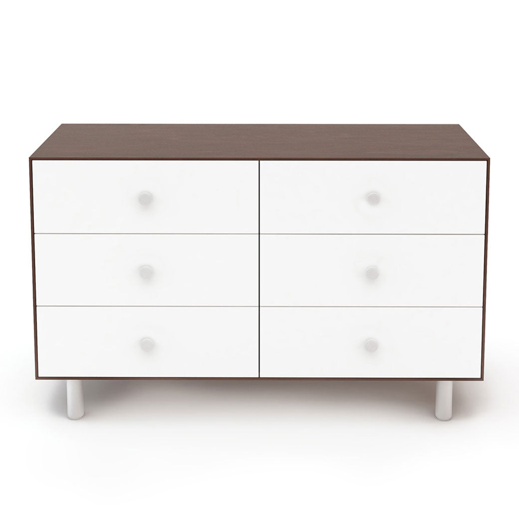 Oeuf 6 Drawer Dresser in -- Color_Walnut with Classic Base