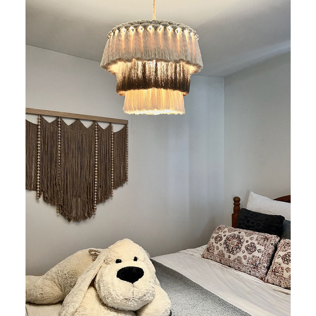 Handmade Fringe Light Fixture