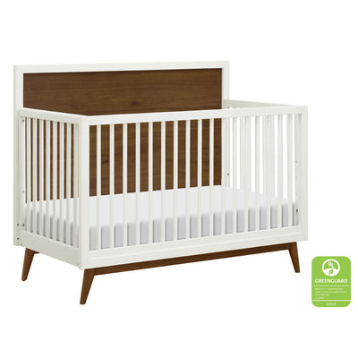  Babyletto's Palma 4-in-1 Convertible Crib with GREENGUARD Gold tag in -- Color_Warm White with Natural Walnut