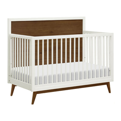  Babyletto's Palma 4-in-1 Convertible Crib in -- Color_Warm White with Natural Walnut