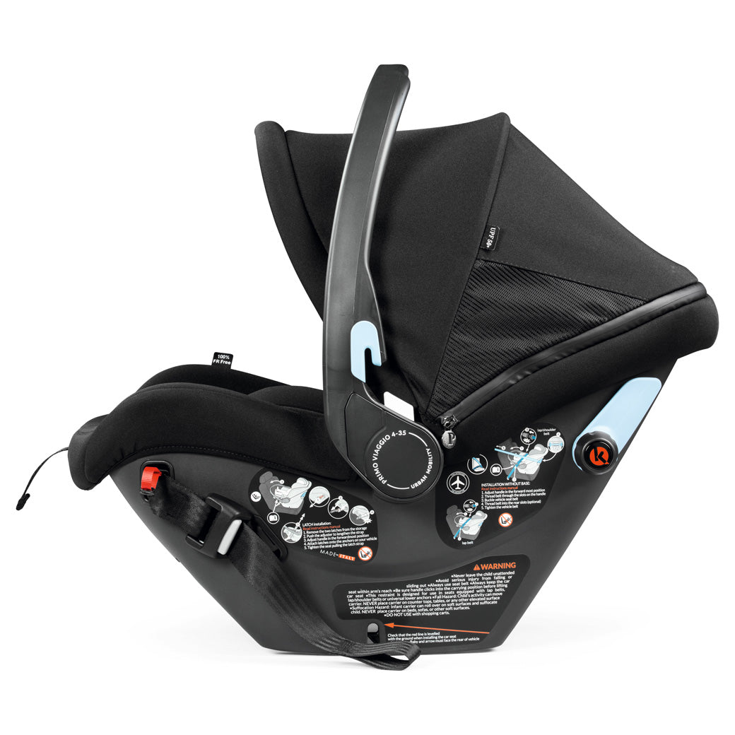 Side view of Peg Perego Primo Viaggio 4-35 Urban Mobility Infant Car Seat in -- Color_True Black