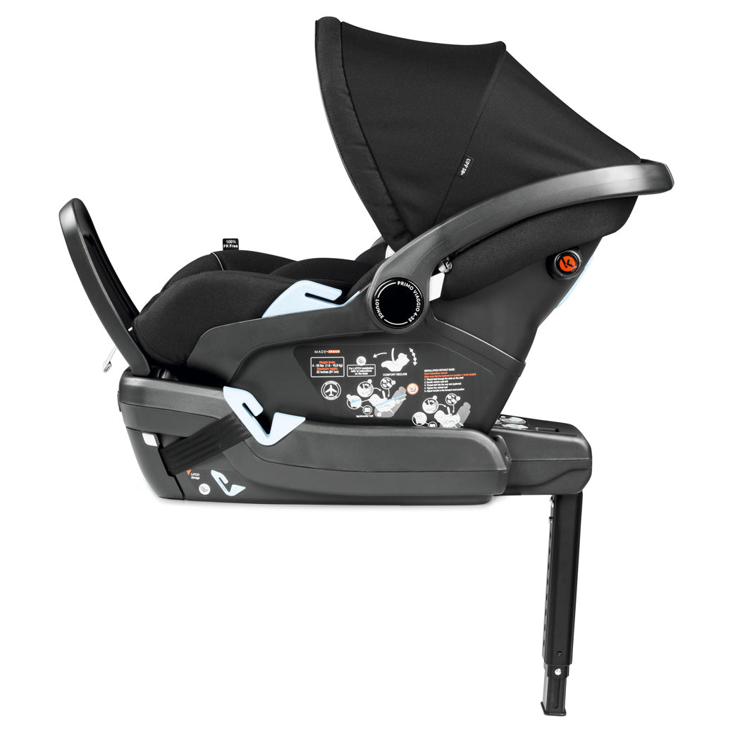 Side view of Peg Perego Primo Viaggio 4-35 Lounge Infant Car Seat in -- Color_True Black