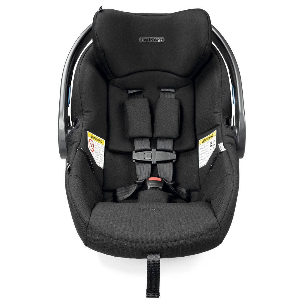 Front view of Peg Perego Primo Viaggio 4-35 Nido K Infant Car Seat with extended seat in -- Color_True Black